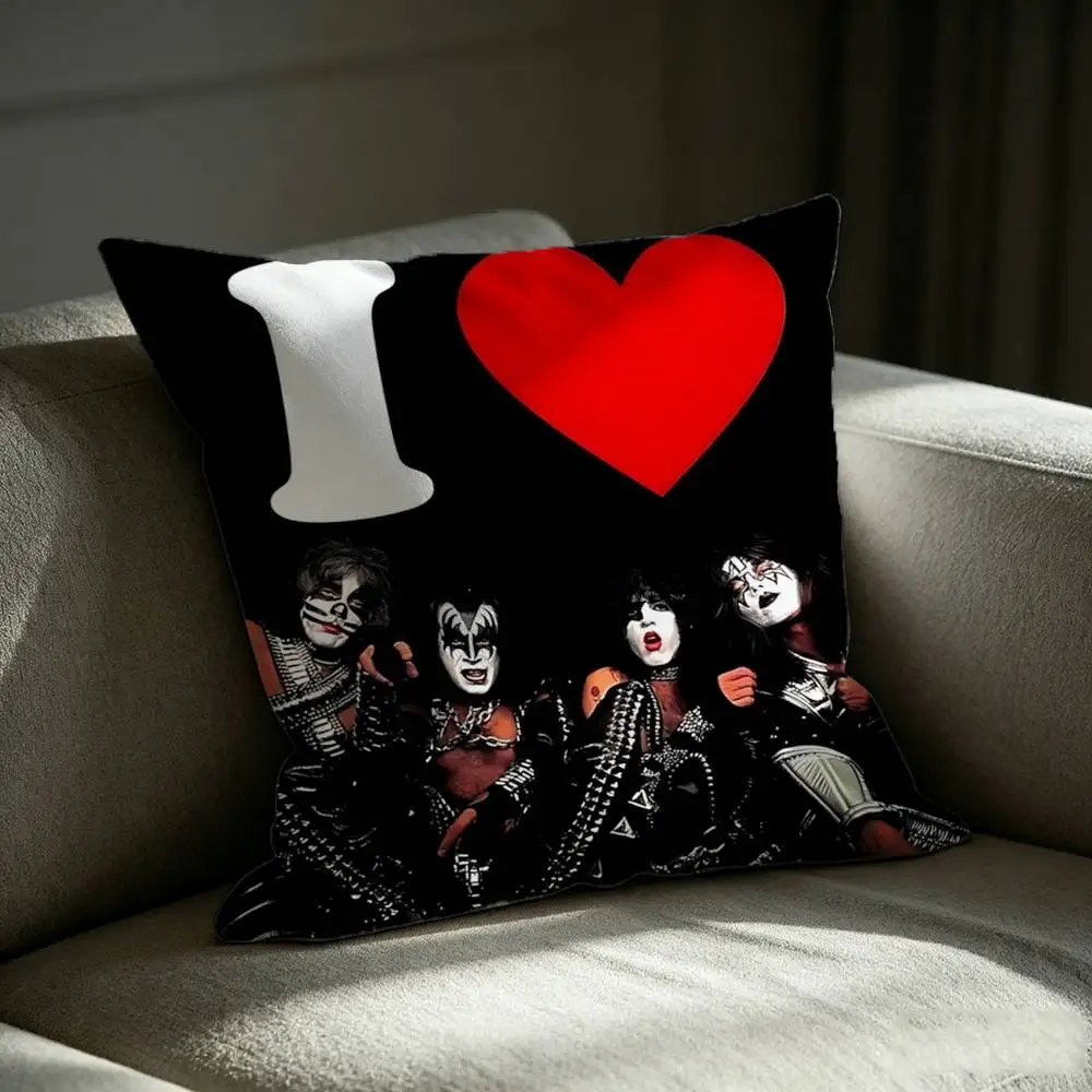 Shock Rock Band K-Kiss Army  Square Sofa Pillow Cover Solid Color Living Room Home Decor Cushion Case