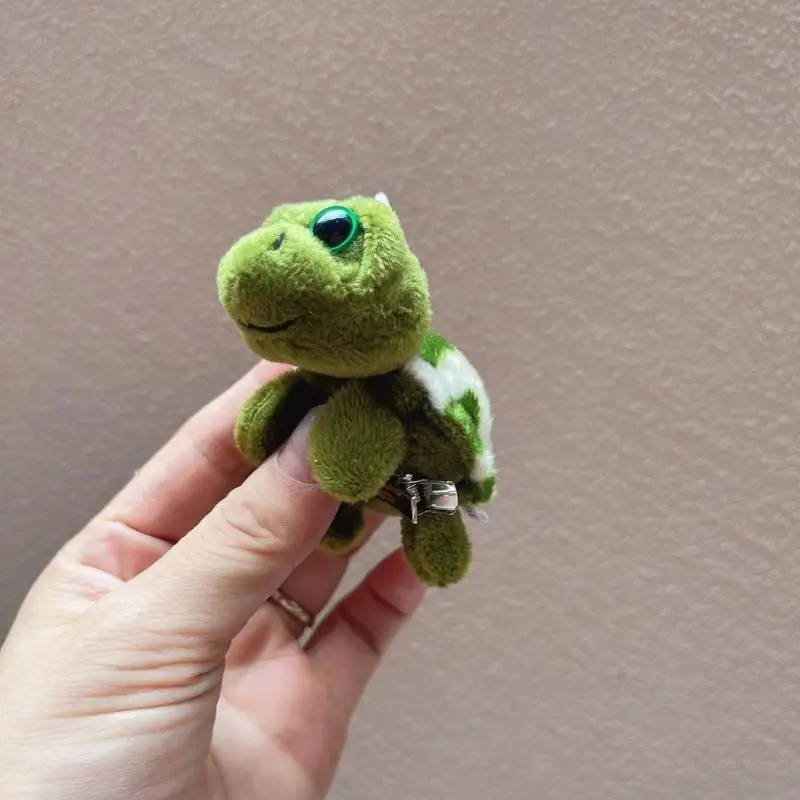 

39BD 3D Tortoise Plush Hair Clip/Hairband/Hairtie for Adult Kids Elegant Brooch Clip Hairband for Women Girl Fun Hair Styling