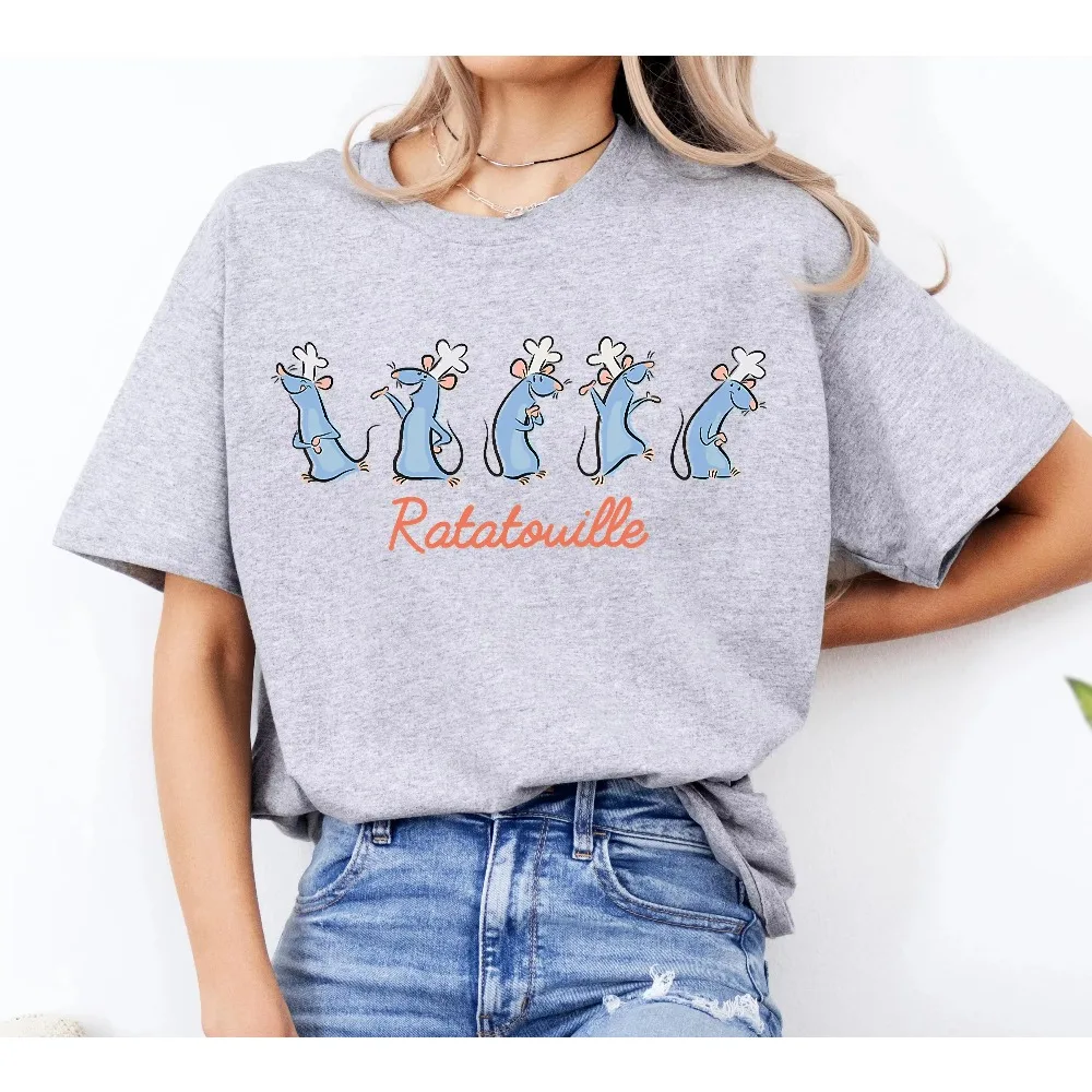 ديزني راتاتوي عواطف ريمي تي شيرت الشيف ريمي قميص ديزني لاند الأسرة مطابقة قميص ماجيك المملكة موضوع بارك المرأة #3