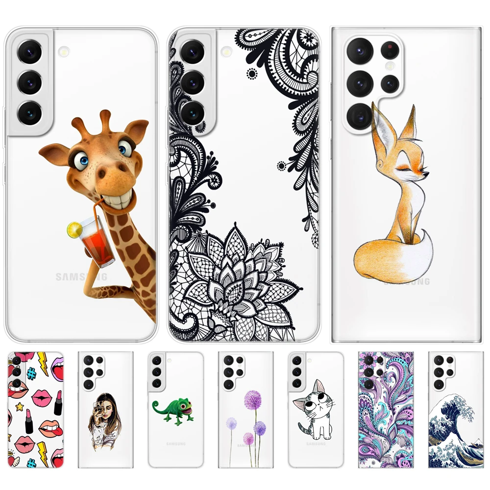 For Samsung Galaxy S22 | S22+ | S22 Ultra 5G Case For Samsung S22 Plus Phone Back Cover GalaxyS22 S 22 Bumper Funda Silicon TPU