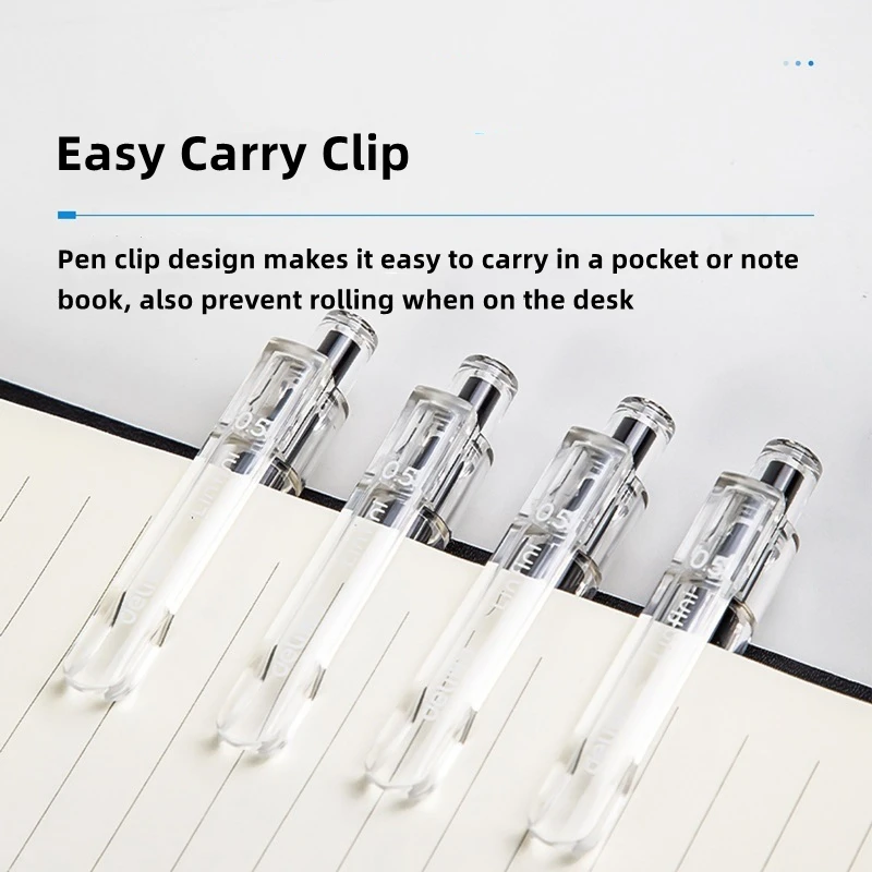 أقلام حبر جل قابلة للسحب أسود أزرق رصاصة تلميح مكتب الكتابة القلم 0.5 مللي متر عبوات قابلة للاستبدال مكتب مدرسة لوازم التعلم