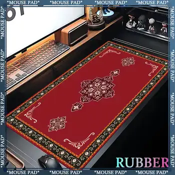 Červený perský koberec nadrozměrná podložka pod myš 1200X600MM modlitební deka vzor klávesnice podložka pro počítač příslušenství stůl podložka pod myš XXL 6 nejlepší prodej Podložka pod myš 1200 mm - №3