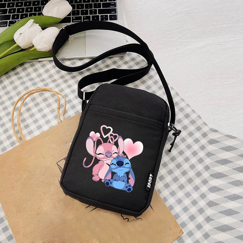 Kawaii Disney Lilo Stitch Women's Bags Mobile Phone Bag All-match Mini Small Crossbody Bag Hanging  Coin Purse Women's Handbag