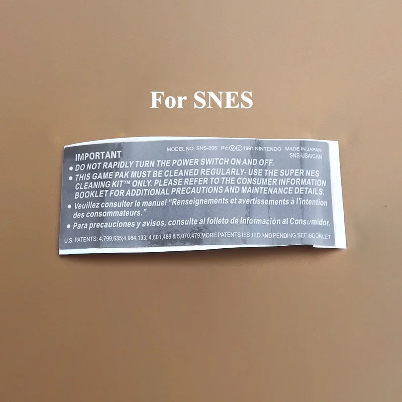 1PC Number Lable Sticker For New 3DS XL LL NDSi XL NDSL Shell Back Sticker For Nintend NDS SENS Wii Game Console For iQUE GBA SP