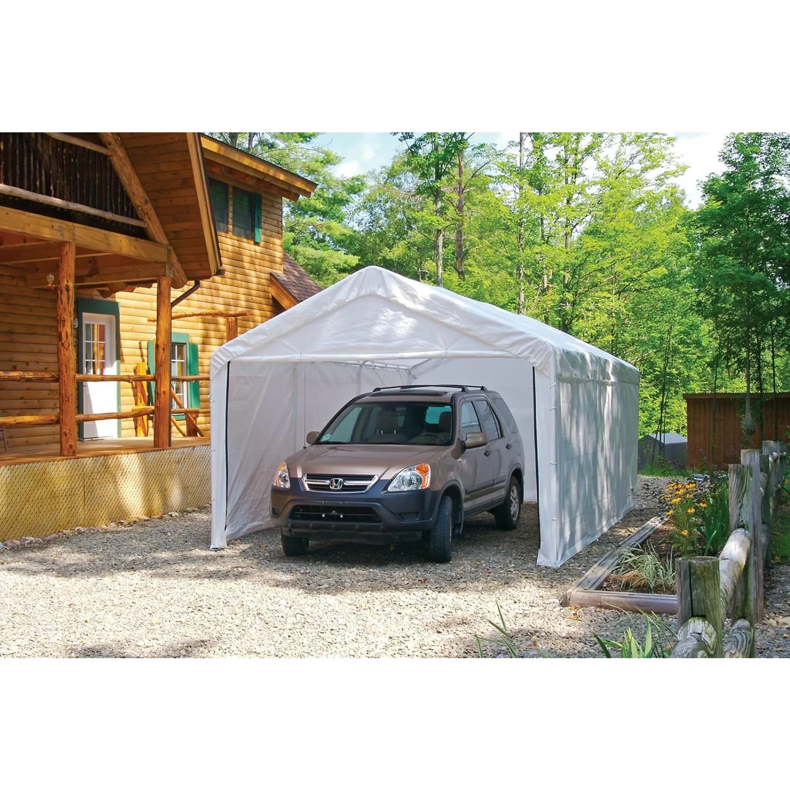 US 10' x 20' MaxAP Large Portable Garage 2in1 Kit Heavy-Duty Steel Frame Outdoor Canopy, Gazebo, or Carport