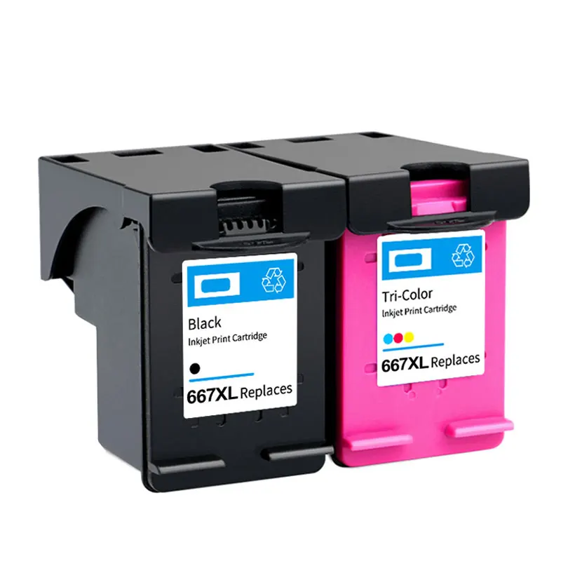 Remanufactured Ink Cartridge for HP 667 667XL for DeskJet Ink Advantage 1275 2374 2375 2376 2775 2776 6475 6476 6075 Printer