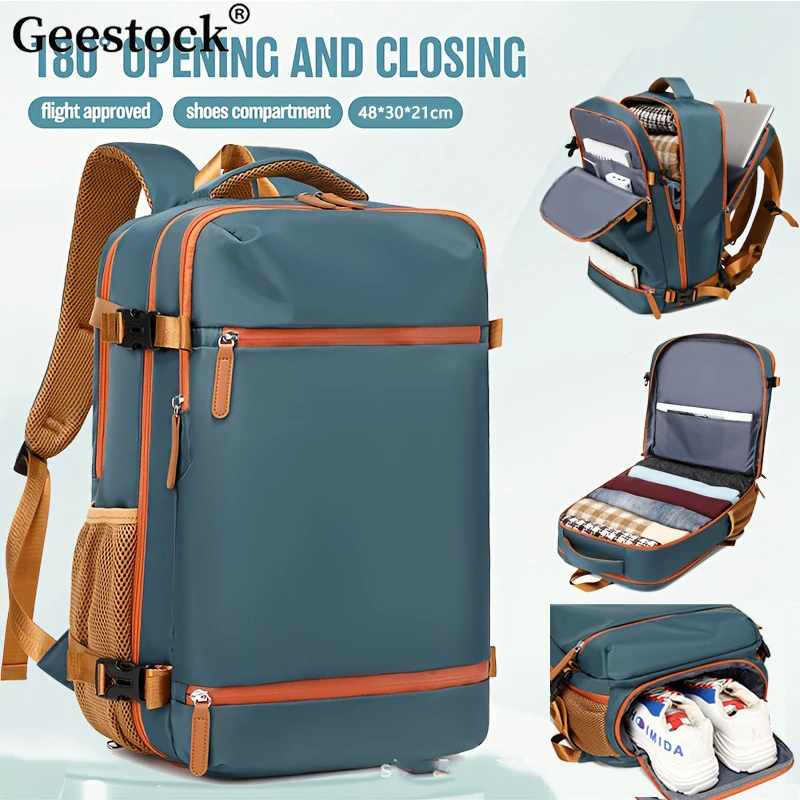 

Geestock водонепроницаемый уличный рюкзак для хранения багажа, дорожный рюкзак с кабиной самолета, женская и мужская деловая сумка для ноутбука