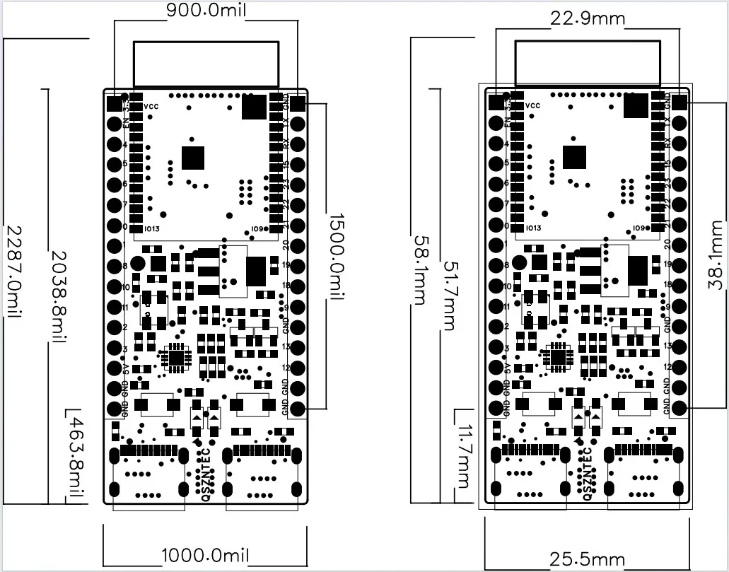 ESP32-C6 ESP32 WiFi+Bluetooth Internet Of Things Dual Type-C Development Board Core Board ESP32-C6-DevKit C Thread/Zigbee