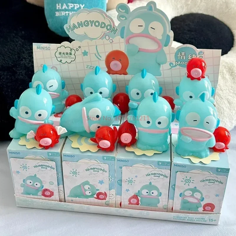 

Мини-фигурка Miniso Sanrio Hangyodon эмоциональная серия, фигурка, милая Коллекционная мультяшная модель, искусственная кукла, игрушки, подарки