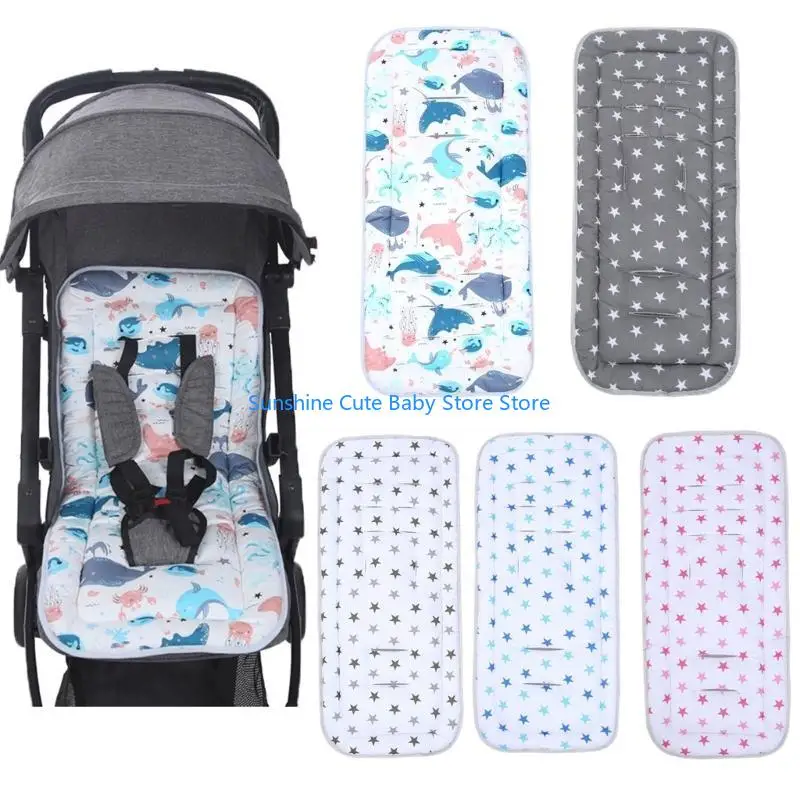 

C5AF Baby Stroller Comfortable Cotton Cart Mat Infant Cushion Pad Chair Auto Car Pushchair Accessories for Kids