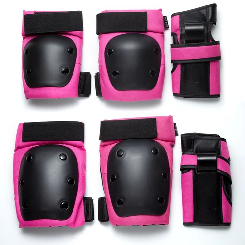 Imagen 2 del producto Rodilleras 6 en 1, coderas con muñequeras, almohadillas para patines de monopatín para adultos jóvenes, conjunto de equipo protector para patinaje en monopatín