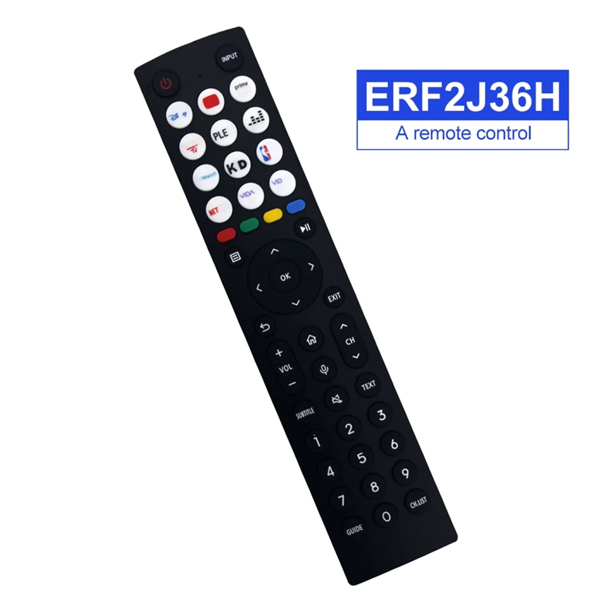 Erf2j36h controle remoto sem voz, para smart tv, 43a6k, a22443h, 75a6, a22443