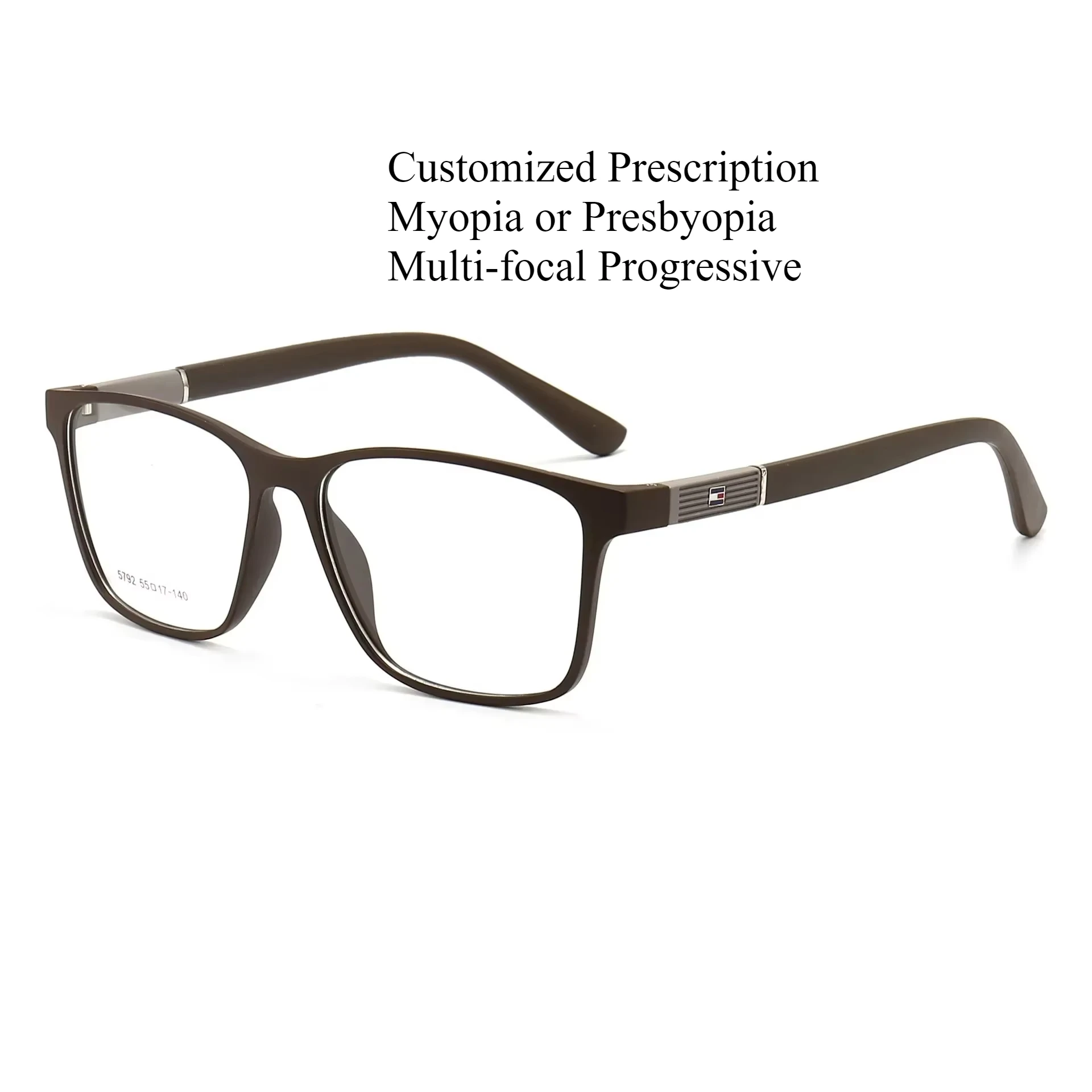 

Customized Prescription Men Women TR90 Frame Photochromic Myopia Reading Glasses Multi-focal Progressive Lens