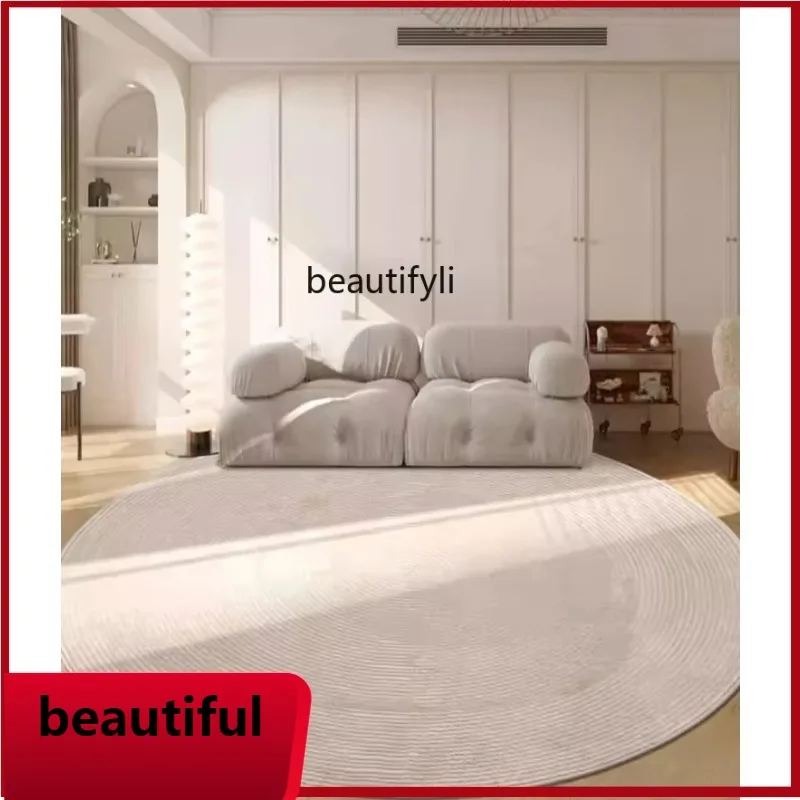 

F132 Round living room minimalist sofa coffee table blanket premium light luxury cloakroom floor mat bedroom carpet