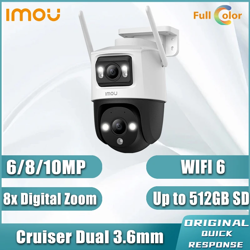 imou Cruiser Dual 6MP 8MP 10MP PTZ Camera Support Human Vehicle