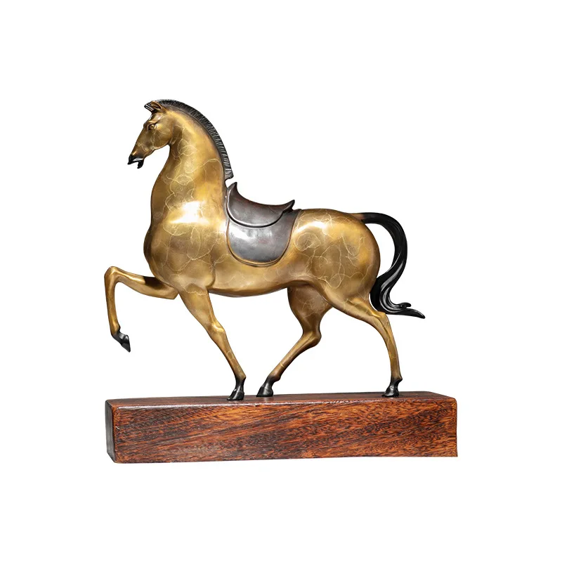 LTT immediately gold safety copper horse ornament copper horse handicraft ornament