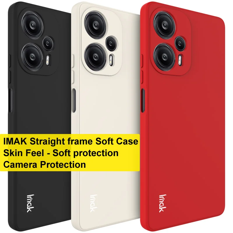 IMAK Slim Soft TPU Case For Xiaomi POCO F5 Pro Straight Frame Phone Cover Protection For Xiaomi POCO F5 Fundas Capa Bag