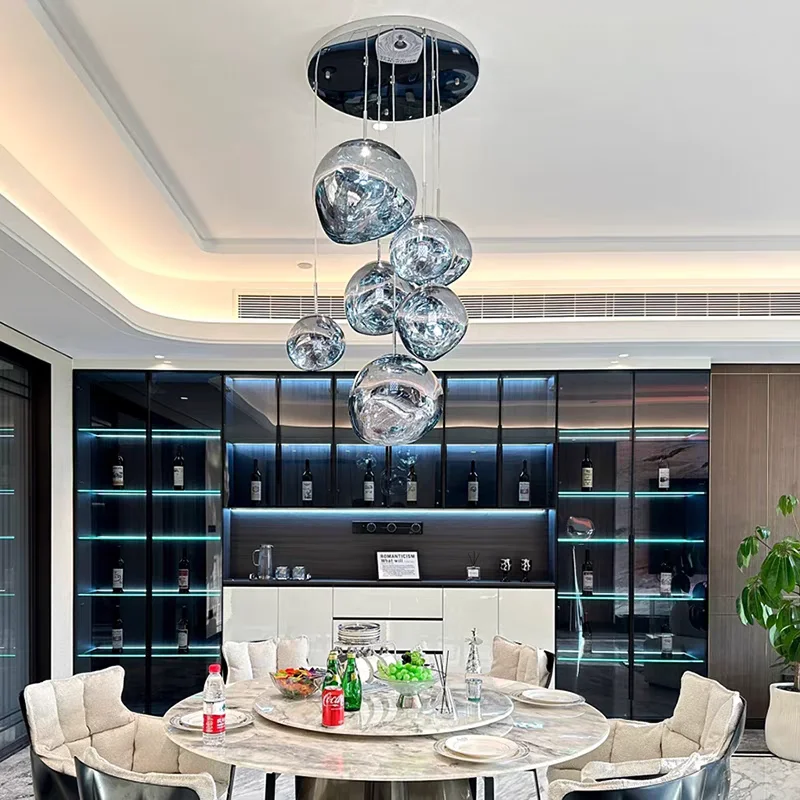 

Designer Design Lava Glass Pendant Light Modern Led Chandeliers Decoration Maison Home Decor High-End Interior Lighting