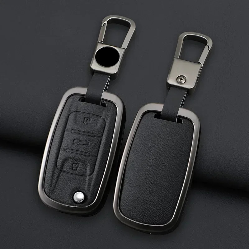 

Zinc Alloy Leather Car Key Case Suitable For Baojun 730 510 560 310 630 310W Wuling Hongguang S1 Key Protective Case Accessories