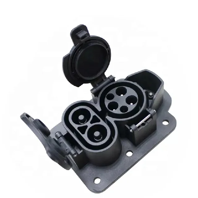 IEC 62196-3 CCS1 soquete 80A-200A DC EV carregador 1000V conector CCS Combo 1 Ev soquete de carregamento com 1m cabo
