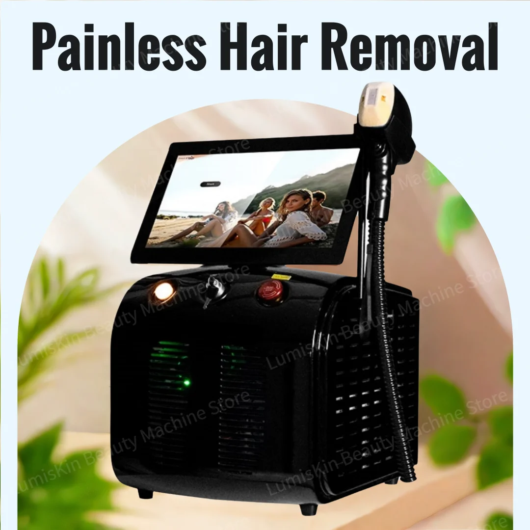 2025 profissional soprano titânio diodo laser máquina de remoção do cabelo 4000w portátil 1064 755 940 808nm resfriamento gelo indolor