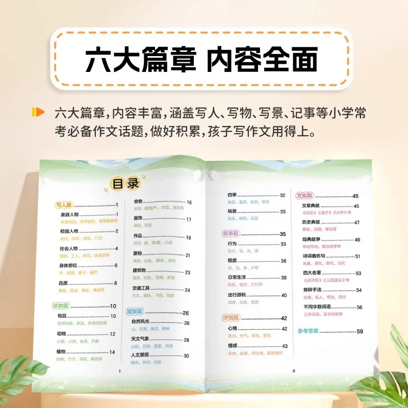 تصنيف شامل لمواد اللغة الصينية في المدارس الابتدائية، بما في ذلك الكلمات الجيدة والمقالات والفقرات الجيدة