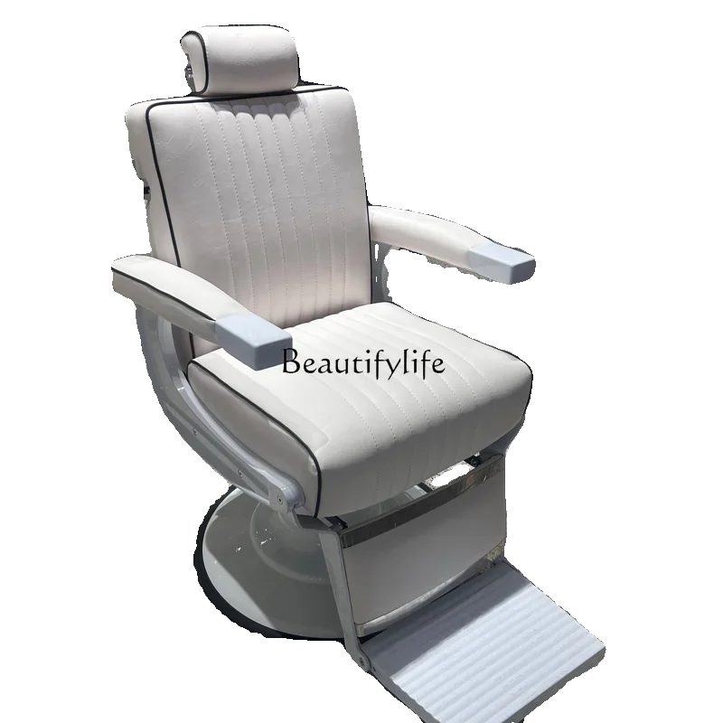 

Men's Retro Oil Head Chair Barber Shop Hairdressing Can Be Put down Hot Dyeing Scraping Chair