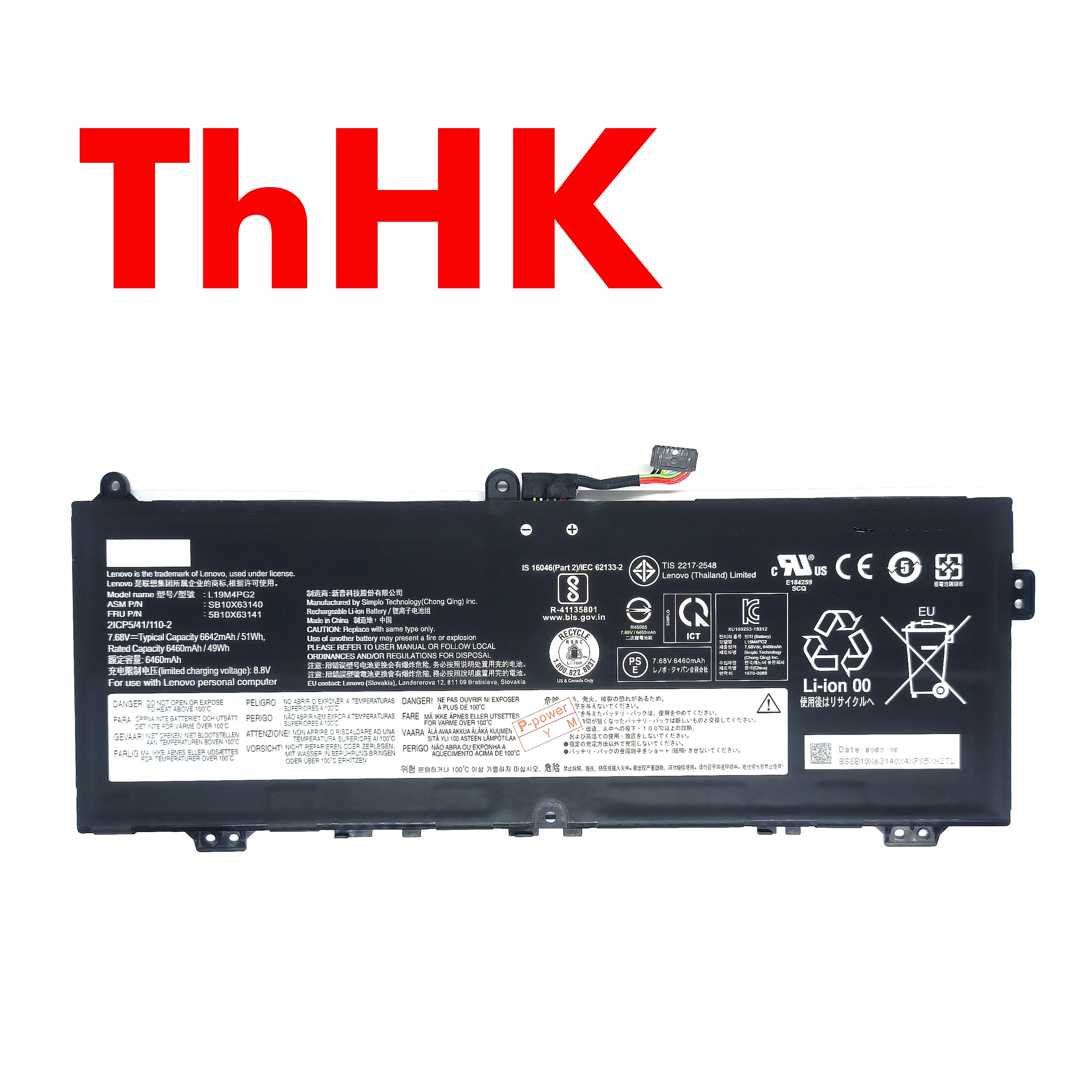 Genuine Original 51Wh L19M4PG2 L19D4PG2 L19L4PG2 SB10X63140 5B10X63141 Battery For Lenovo IdeaPad Flex 5 CB-13IML05 82B80013MH