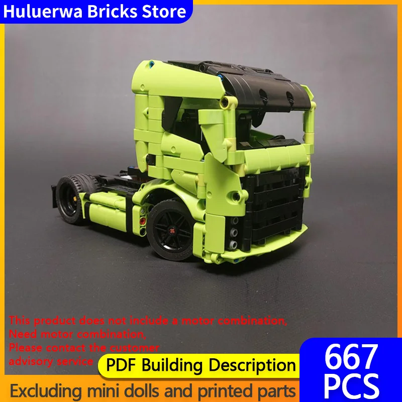 

City Car Model MOC Building Bricks Semi-Trailer Tractor Truck Modular Technology Gifts Holiday Assemble Children Toys Suit
