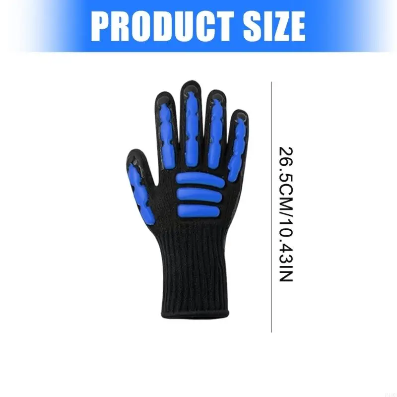 Abrasion Ready Work Gloves with Textured Grip Coating, Hand Coverage and Secure Wrist Fit for Construction Teams F19E