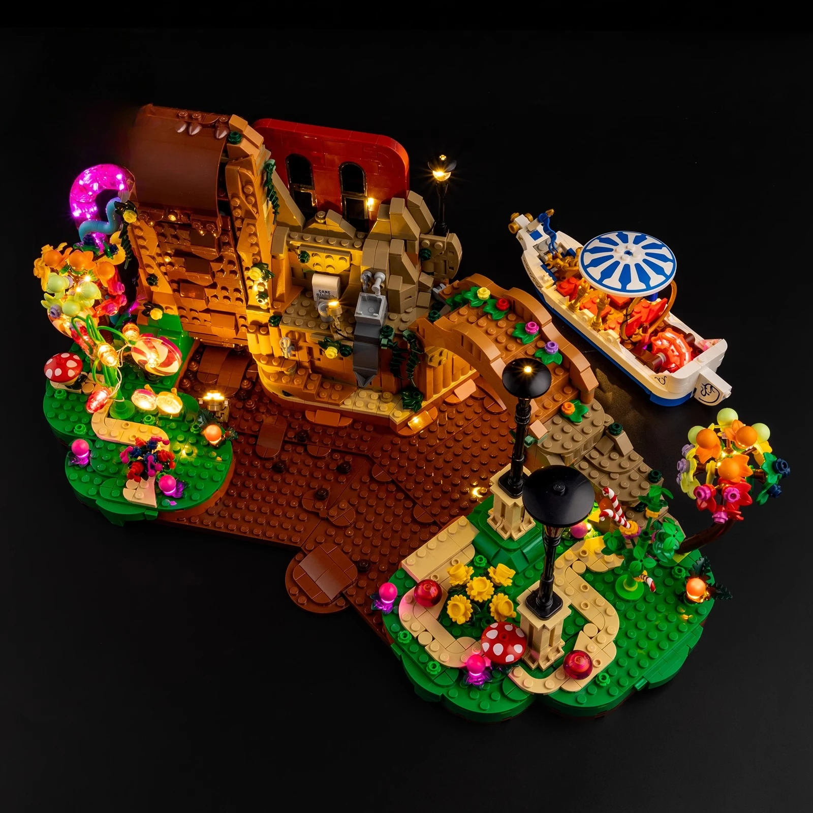 مجموعة إضاءة LED مناسبة لـ LEGO Willy Wonka The Chocolate Factory Ideas 21360 هدية الإضاءة (باستثناء مكعبات البناء)