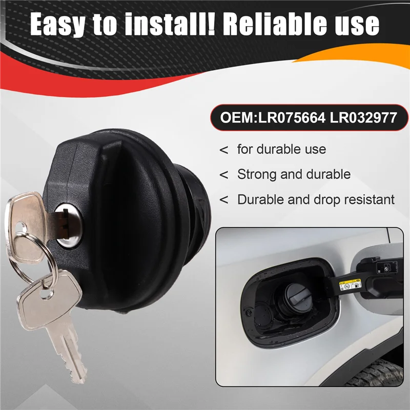 ABTC-Car Gas Petrol Tank Cover Lock Inside Fuel Tank Cover LR075664 LR032977 For Land Rover Defender 90 110 130 2004-2018