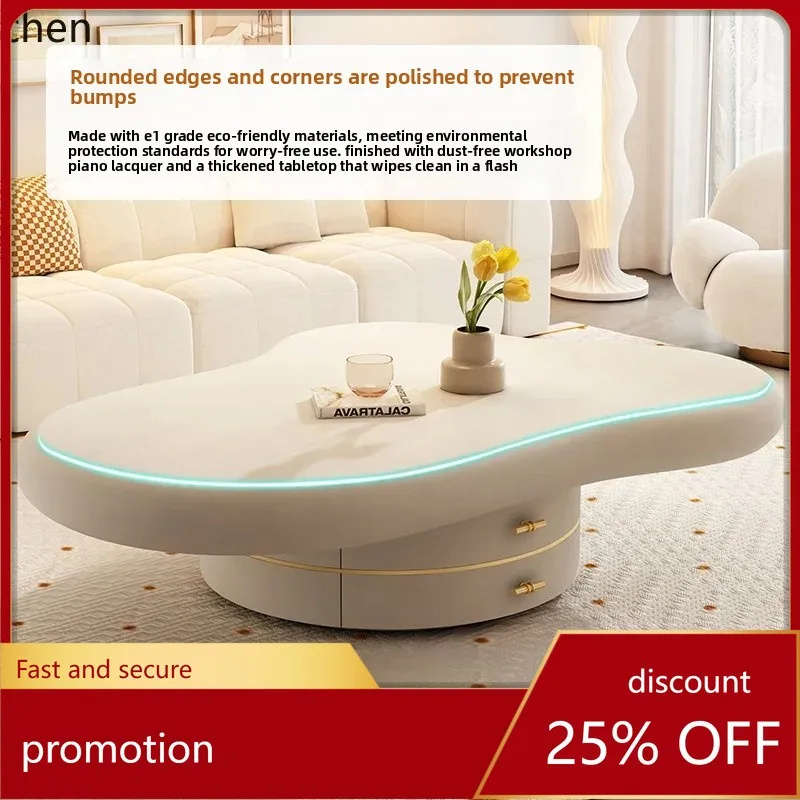 

HXL living room household cloud coffee table TV cabinet combination small apartment high sense