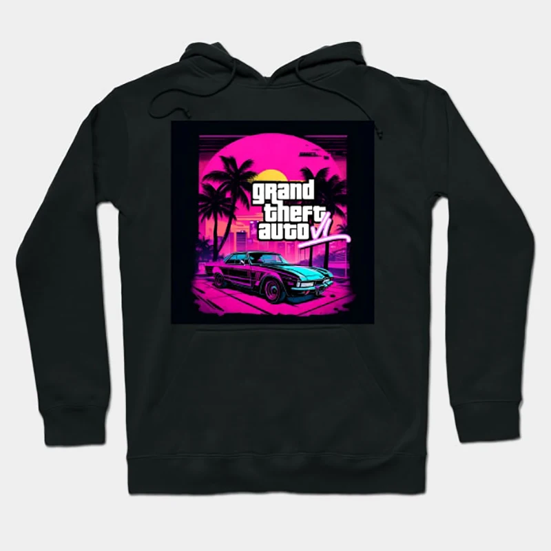 Fashion Grand Theft Auto VI GTA 6 Men's Hoodie Women's Fashion Simple Long sleeved Pullover Street Trend Large Y2k Sweatshirt