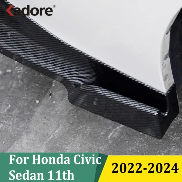 

For Honda Civic Sedan 2022 2023 2024 Black Front Bumper Corner Trim Rear Tail anti-rub Lip Molding Strip Styling Accessories