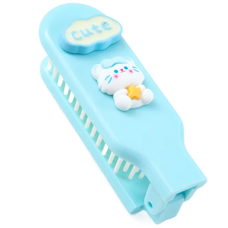 Cute Cartoon Mini Folding Comb Portable Small Comb Ladies Long Hair Hair Comb Sweet Cute Students Girl Smooth Hair Massage Brush