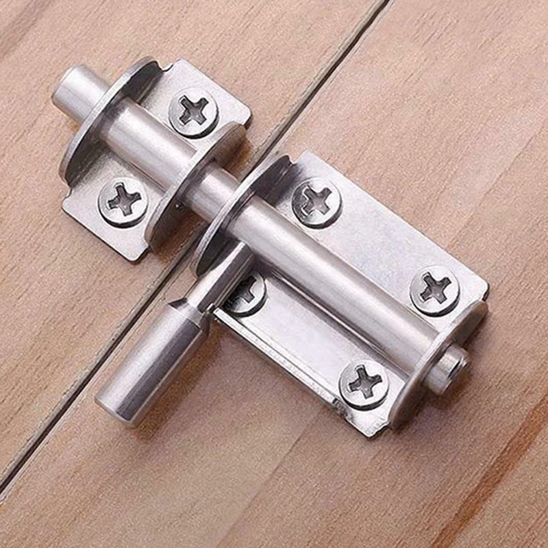1PCS Stainless Steel Wooden Door Latches Solid Sliding Bolts Latch Hasping Home Hardware Gate Safety Toilets Door Lock