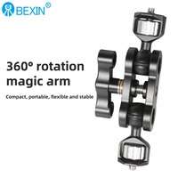 BEXIN TM-5 Articulating Magic Arm with Dual Ball Head for Tripod Phone Clip 1/4\