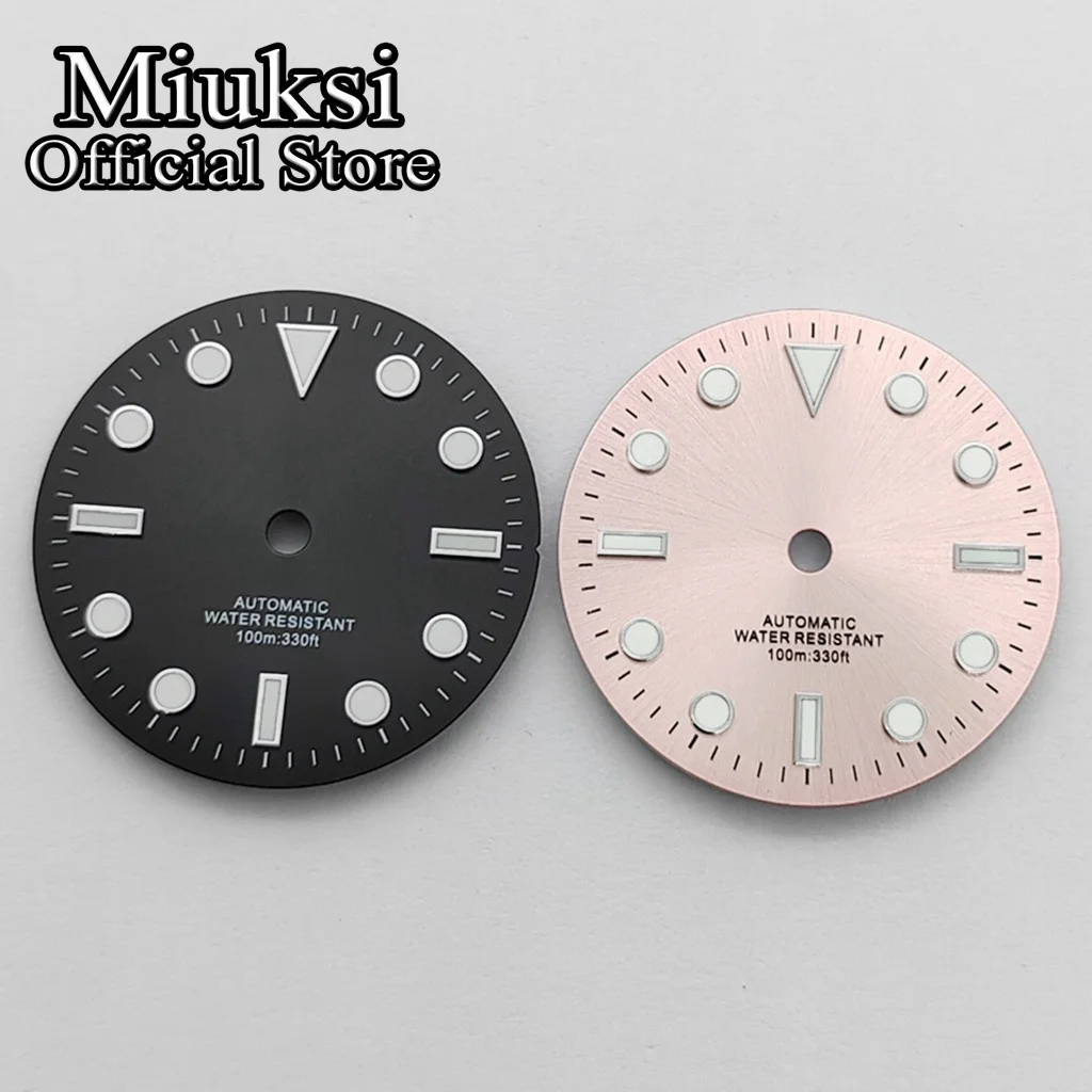Miuksi 29mm Uhrenzifferblatt, leuchtend, passend für Uhrwerke VH31 NH35 ETA2824 2836 Mingzhu DG2813 3804 Miyota 8205 8215 821A. – Detail 2