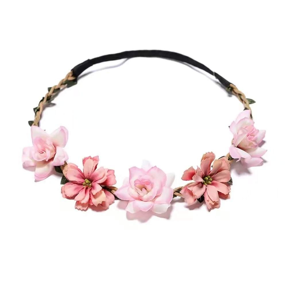 Fashion Women Floral Garlands Headband Crown Girl Headdress Girls Hair Bands Bride Wedding Hair Accessories Headbands Flower