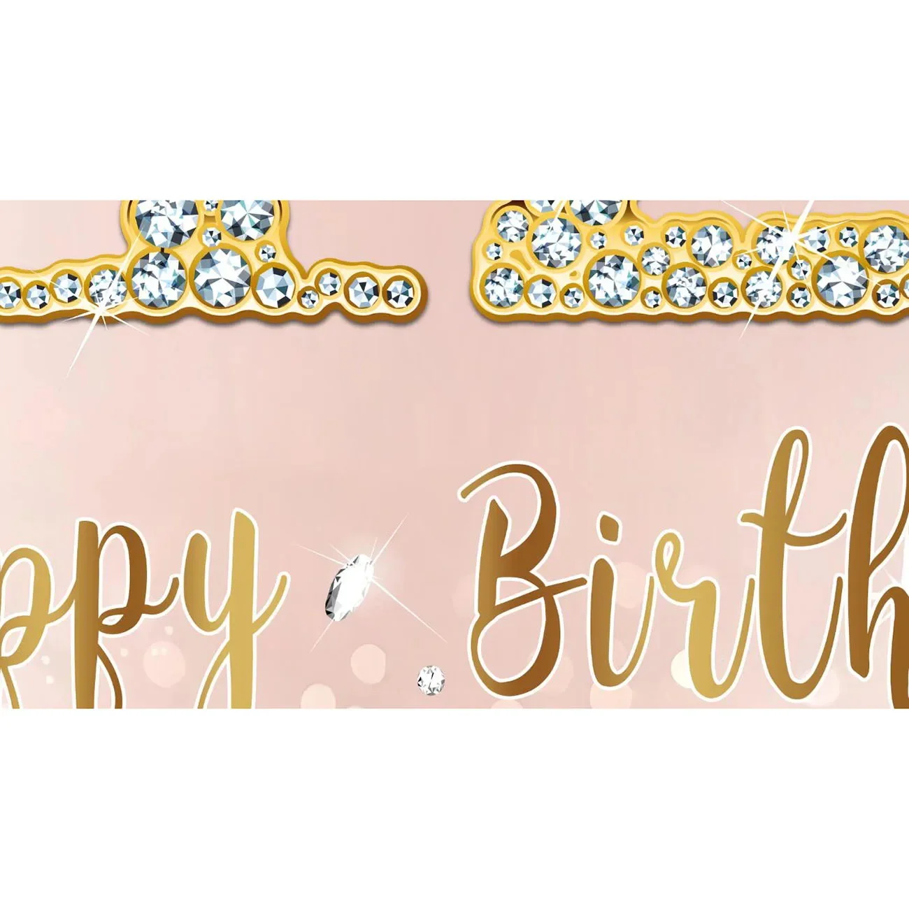 Happy 12th Birthday Party Decoration Banner Backdrop Pink Gold Bar Mitzvah for Girls 12 Years Old Photography Background Custom