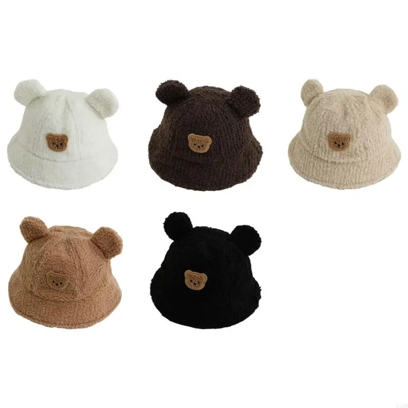

N1HB Warm and Soft Baby Basin Caps for Boys Girls Age 3-8 Year Fall Winter Bucket Hat