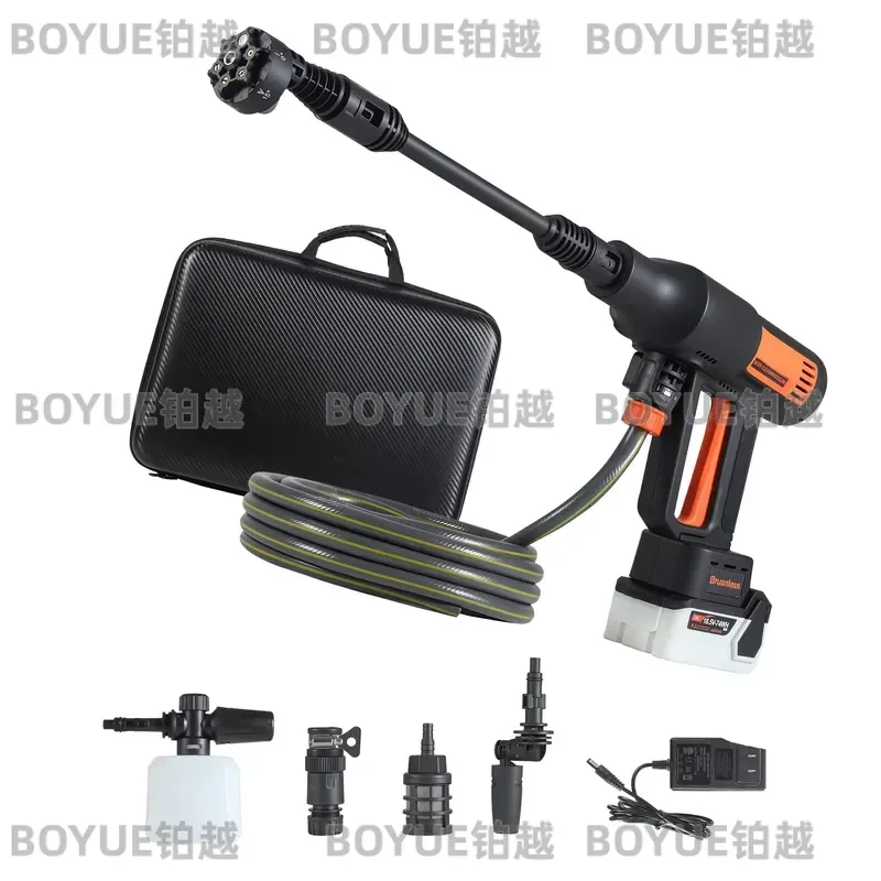 Cordless Pressure Washer 1200PSI Max Brushless Motor 6 in 1 Nozzle Water Hose 4 Speed Adjustable for Home Garden Cleaning