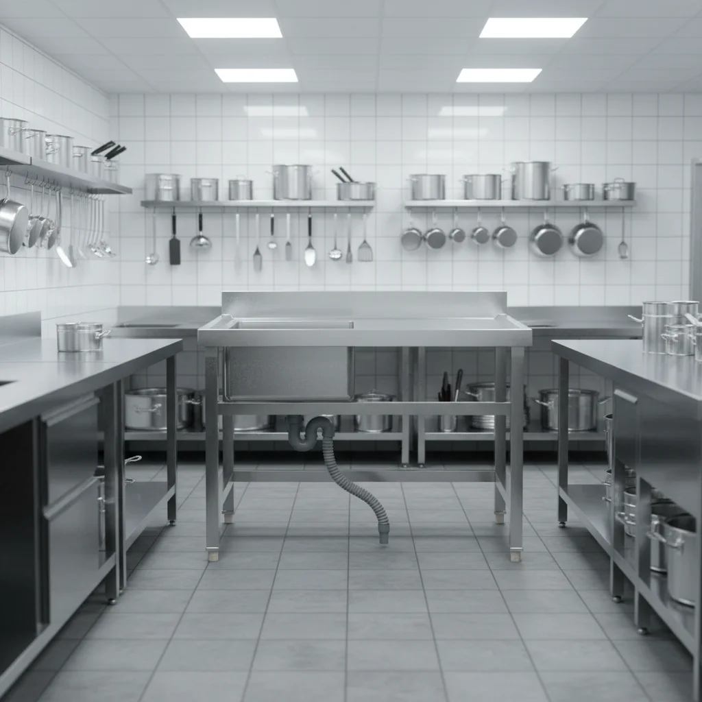 

Manufacturer Wholesale Commercial Hotel and Restaurant Supplies Stainless Steel Kitchen Sink Table with One Bowl and Drainboard