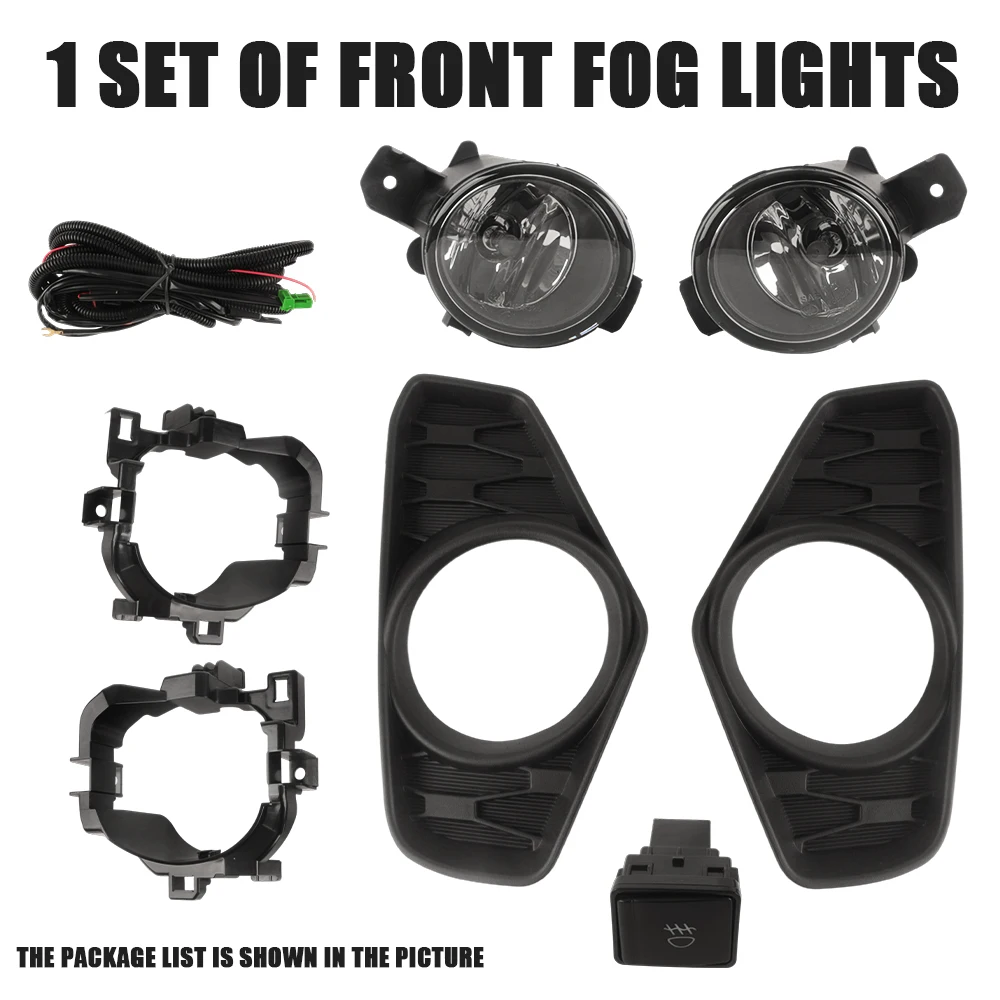 Front Bumper Fog Lamp Upgrade Kit FOR Nissan Navara Frontier Np300 2021-2024 Version Additional Foglight Set Switch + Wiring - view 2