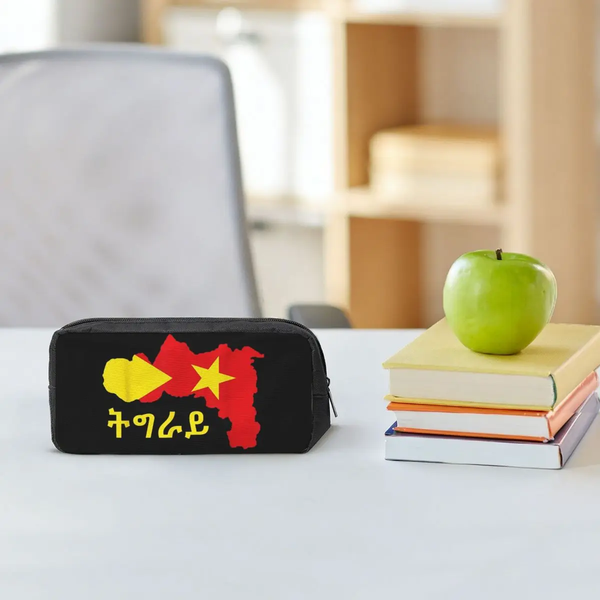 Tigray Flag Ethiopian Pencil Cases for Students School Pen Box Pencil Bag Large Storage Pencil Pouch Pen Holder