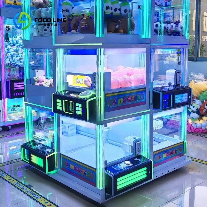 Square Series Mini Claw Machine Commercial Gachapon Capsule Vending Machine, Random Blind Box, 1-Year Warranty, English Version