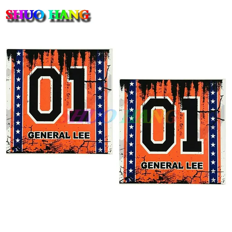 

2x Vintage Aufkleber "General Lee 01" American Old-style Stickers Muscle Car V8 Surfboard Vinyl Motorcycle Helmet Laptop Decals