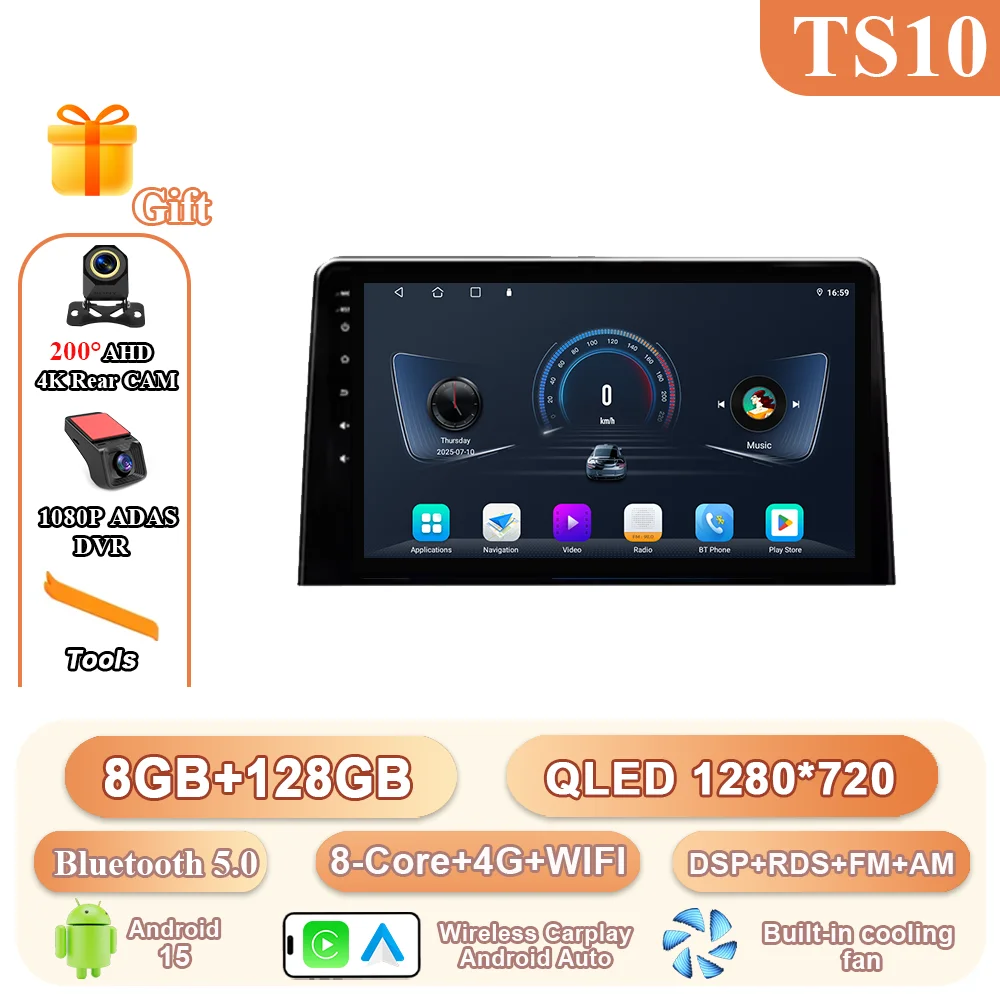 Android 15 Carplay Autoradio Stereo Voor Citroen Berlingo 2019 Peugeot Partner Rifter 2020 Voor Opel Combo Multimedia Video Player
