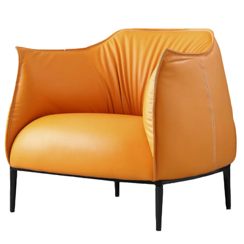 

European-style living room fully equipped luxury leather sofa, leather small apartment combination sofa Nordic